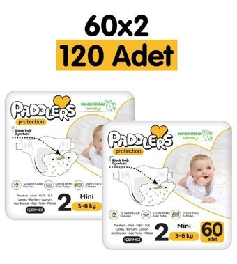 Paddlers Protection 2 Numara Bantlı Bebek Bezi 2x60'lı