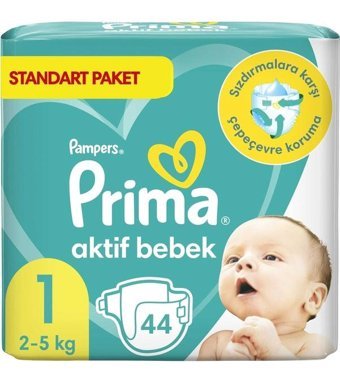 Prima 1 Numara Bantlı Bebek Bezi 132'li