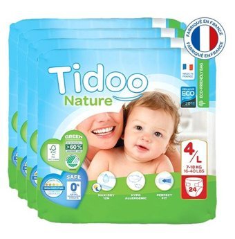 Tidoo Nature 4 Numara Organik Bantlı Bebek Bezi 4x24'lü