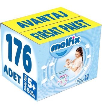 Molfix 5 Numara Bantlı Bebek Bezi 176'lı