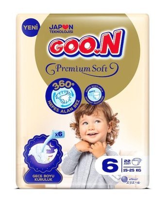 Goon Premium Soft 6 Numara Bantlı Bebek Bezi 22'li