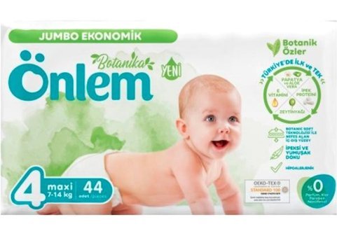 Önlem Botanika 4 Numara Bantlı Bebek Bezi 44'lü