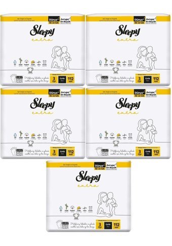 Sleepy 3 Numara Bantlı Bebek Bezi 5x112'li