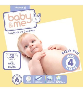 Baby Me 4 Numara Bantlı Bebek Bezi 50'li