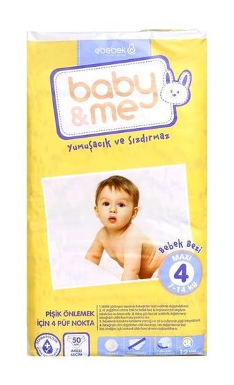 Baby Me 4 Numara Bantlı Bebek Bezi 50'li