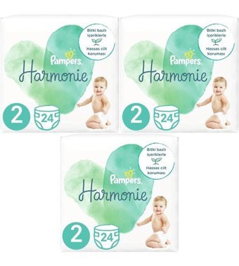 Prima Pampers Harmonie 2 Numara Bantlı Bebek Bezi 3x24'lü