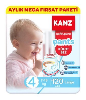 Kanz 4 Numara Külot Bebek Bezi 120'li