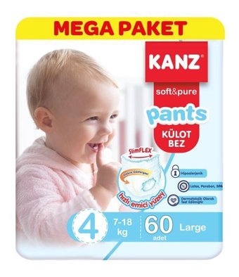 Kanz 4 Numara Külot Bebek Bezi 60'lı