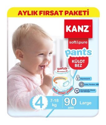Kanz 4 Numara Külot Bebek Bezi 90'lı