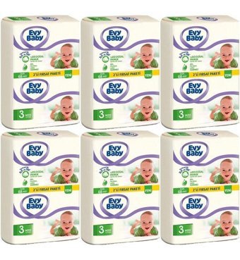 Evy Baby 3 Numara Bantlı Bebek Bezi 408'li