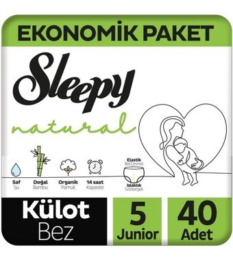 Sleepy Natural 5 Numara Külot Bebek Bezi 40'lı