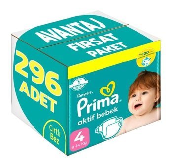 Prima 4 Numara Bantlı Bebek Bezi 296'lı