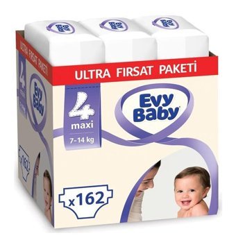 Evy Baby 4 Numara Bantlı Bebek Bezi 162'li