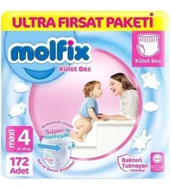Molfix 4 Numara Külot Bebek Bezi 2x86'lı