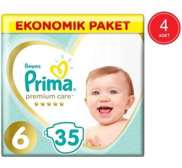 Prima Premium Care 6 Numara Bantlı Bebek Bezi 4x35'li