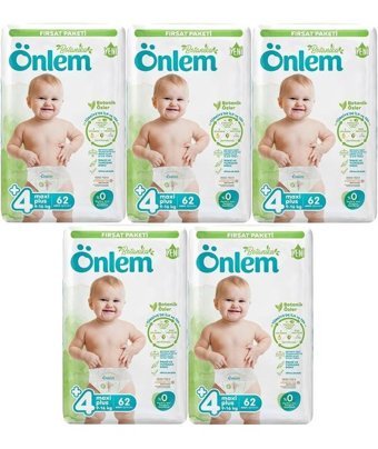 Önlem Botanika 4+ Numara Bantlı Bebek Bezi 5x62'li