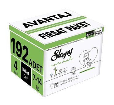 Sleepy Natural 4 Numara Külot Bebek Bezi 4x48'li
