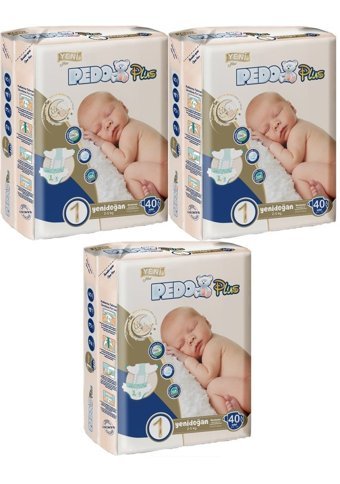 Pedo 1 Numara Bantlı Bebek Bezi 3x40'lı