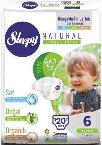 Sleepy 6 Numara Bantlı Bebek Bezi 20'li