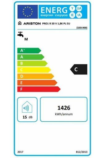 Ariston Pro R 1800 W C Enerji Sınıfı 50 lt Manuel Dikey Tezgah Üstü Elektrikli Termosifon