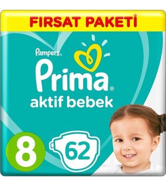 Prima 8 Numara Bantlı Bebek Bezi 2x31'li