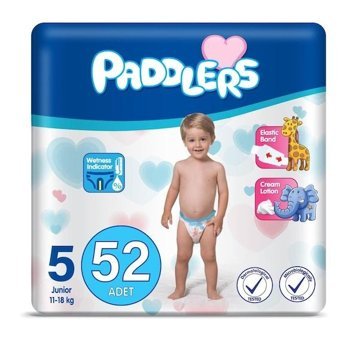 Paddlers 5 Numara Bantlı Bebek Bezi 52'li