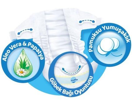 Molfix 0 Numara Bantlı Bebek Bezi 120'li