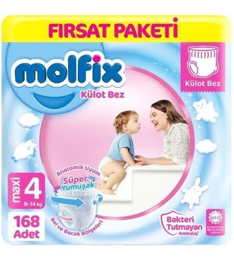 Molfix 4 Numara Külot Bebek Bezi 3x56'lı