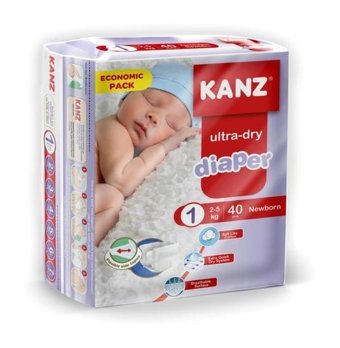 Kanz Diapers 1 Numara Bantlı Bebek Bezi 40'lı