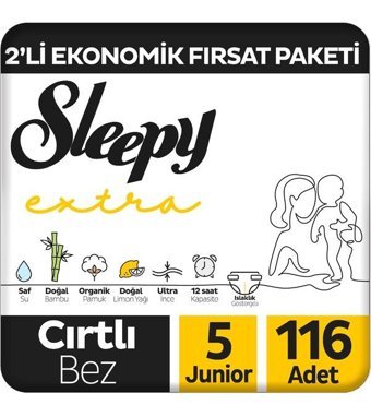 Sleepy 5 Numara Bantlı Bebek Bezi 116'lı