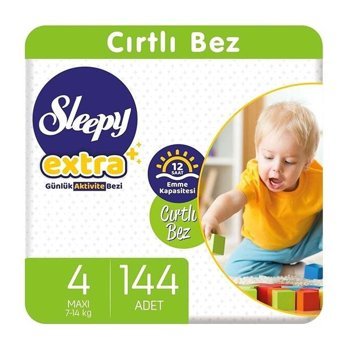 Sleepy Extra 4 Numara Bantlı Bebek Bezi 144'lü