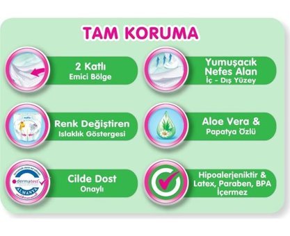 Molfix 4 Numara Bantlı Bebek Bezi 104'lü