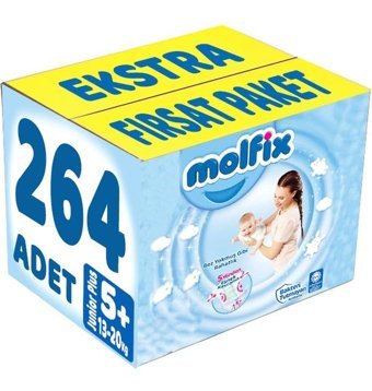 Molfix 5 Numara Bantlı Bebek Bezi 264'lü