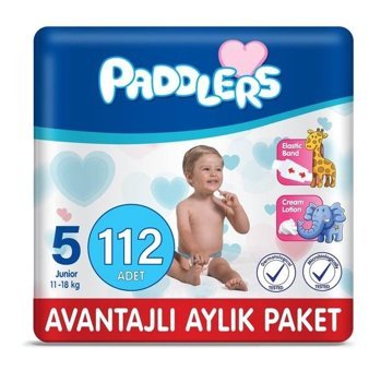 Paddlers 5 Numara Bantlı Bebek Bezi 112'li