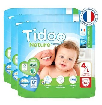 Tidoo Nature 4 Numara Organik Bantlı Bebek Bezi 3x24'lü