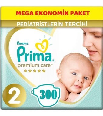 Prima Premium Care 2 Numara Bantlı Bebek Bezi 5x60'lı