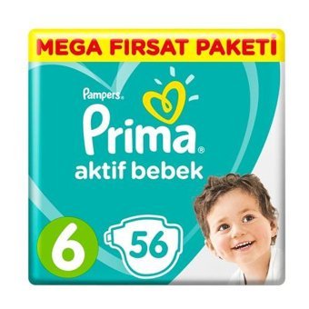 Prima Pampers 6 Numara Bantlı Bebek Bezi 4x56'lı