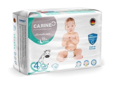 Carine Premium 4 Numara Bantlı Bebek Bezi 36'lı