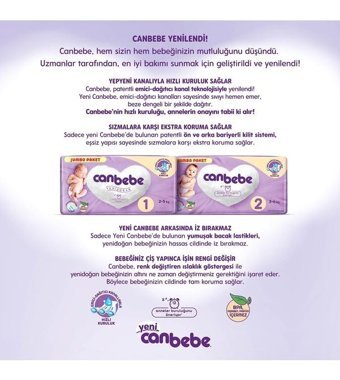Canbebe 1 Numara Bantlı Bebek Bezi 40'lı