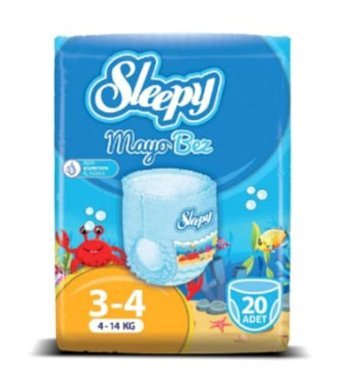 Sleepy 3 - 4 Numara Külot Bebek Bezi 20'li