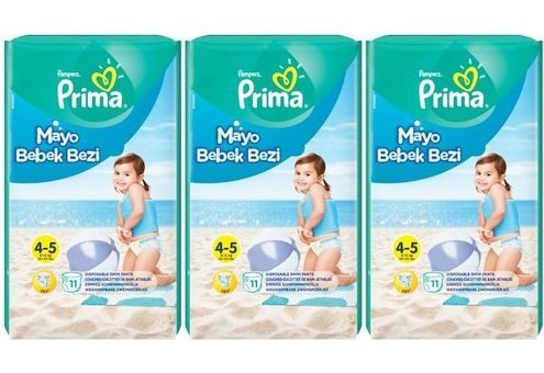 Prima 4 Numara Mayo Bebek Bezi 3x11'li