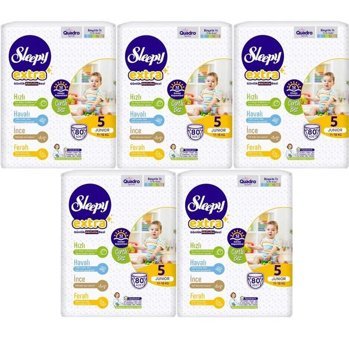 Sleepy 5 Numara Bantlı Bebek Bezi 5x80'li