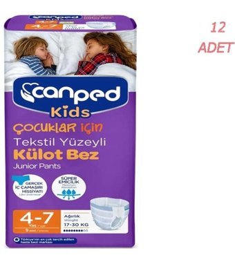 Canped Kids 4+ Numara Külot Bebek Bezi 12x9'lu