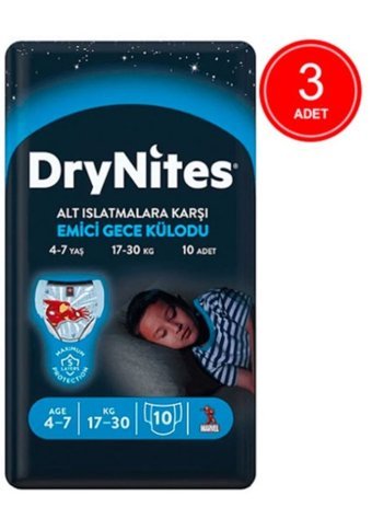 Drynites 4+ Numara Külot Bebek Bezi 3x10'lu