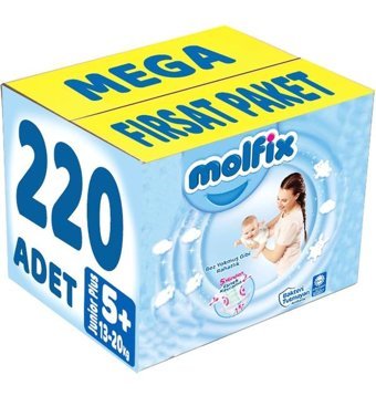 Molfix 5 Numara Bantlı Bebek Bezi 220'li