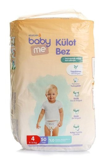 Baby Me 4 Numara Külot Bebek Bezi 50'li