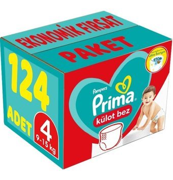 Prima Pampers 4 Numara Külot Bebek Bezi 124'lü