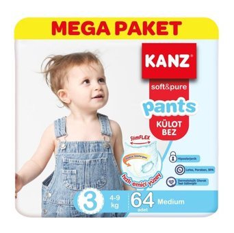 Kanz 3 Numara Külot Bebek Bezi 64'lü