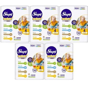 Sleepy Extra 4 Numara Bantlı Bebek Bezi 5x96'lı