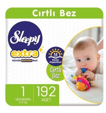 Sleepy Extra 1 Numara Bantlı Bebek Bezi 192'li